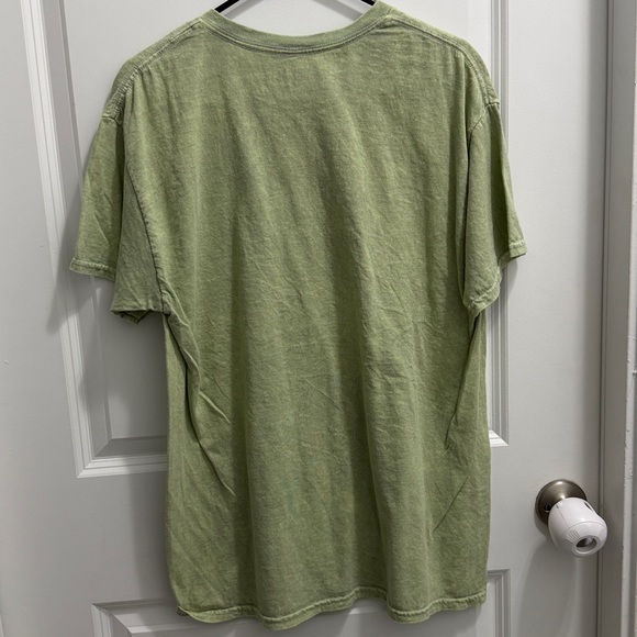 Nirvana Green Mint Pink Band Tee Happy Face T-shirt Size L Unisex - Picture 5 of 5